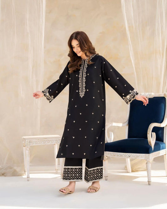 Batik Embroidered Lawn 2 Piece Suit – Heavy Embroidered Front, Sleeves & Trouser Patch