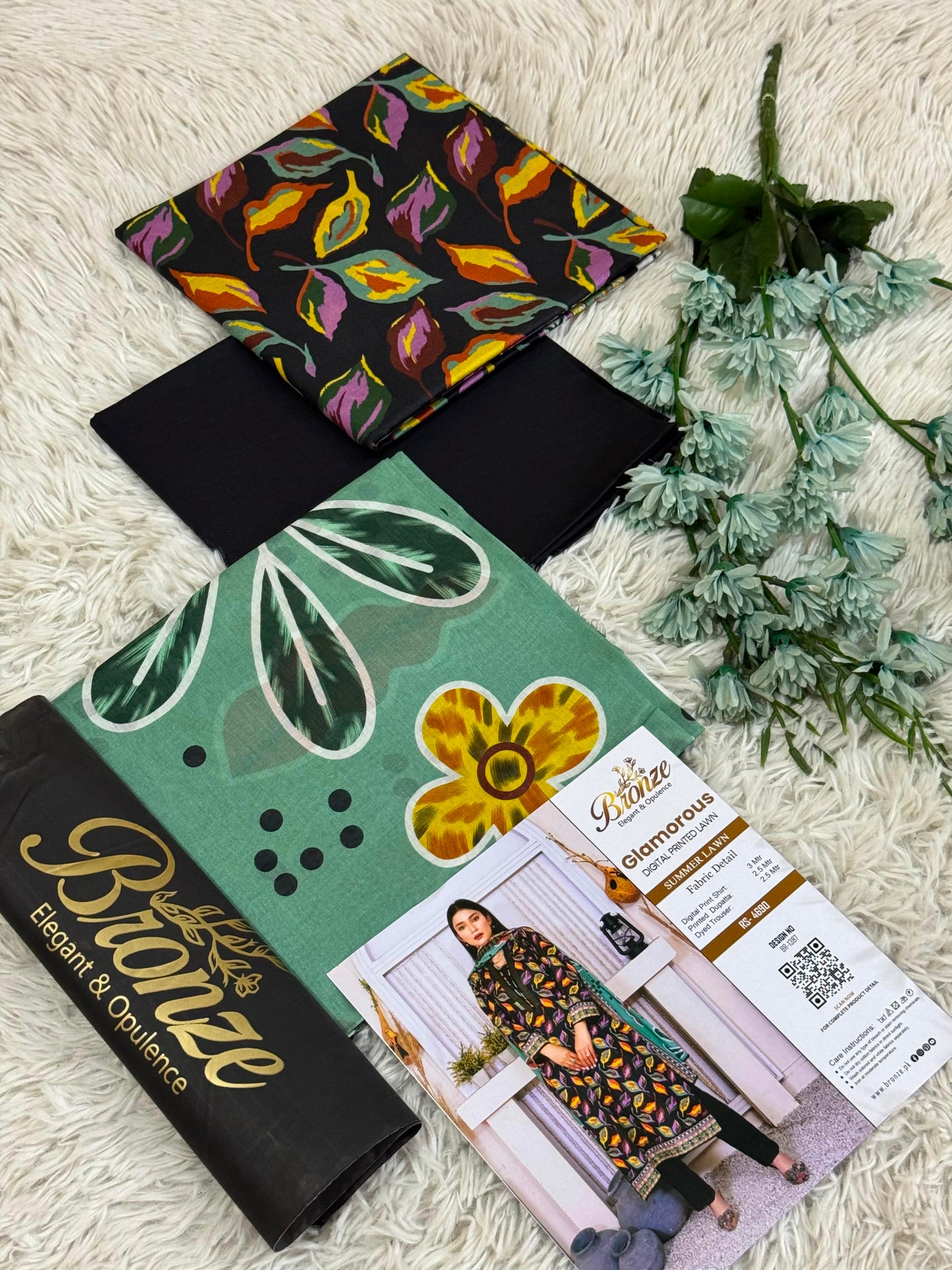 Bronze Digital Printed Lawn Suit 2026 – Printed Lawn Shirt, Voil Dupatta & Cotton Airjet Trouser