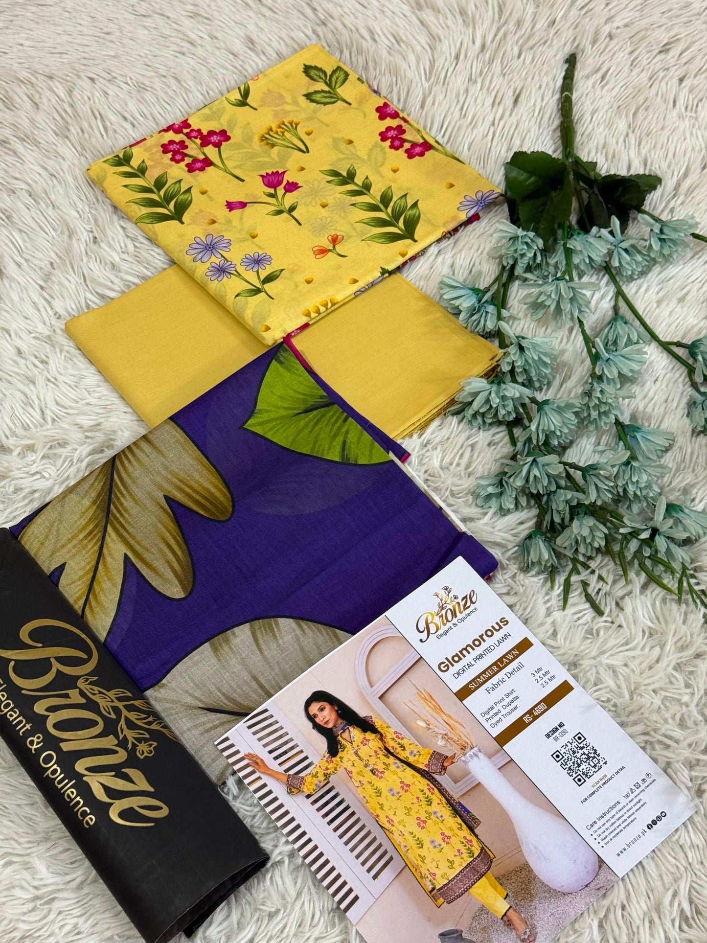 Bronze Digital Printed Lawn Suit 2026 – Printed Lawn Shirt, Voil Dupatta & Cotton Airjet Trouser