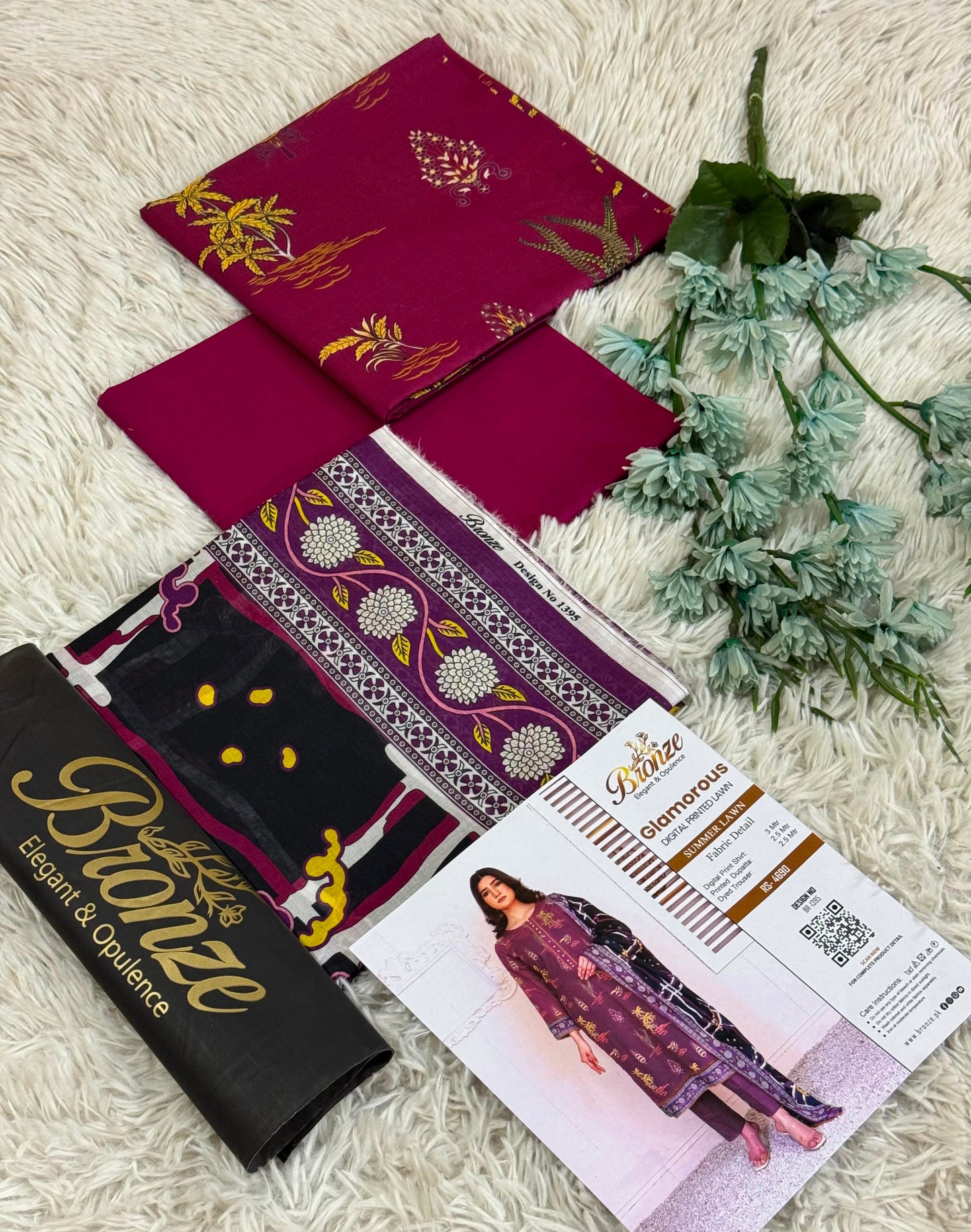 Bronze Digital Printed Lawn Suit 2026 – Printed Lawn Shirt, Voil Dupatta & Cotton Airjet Trouser