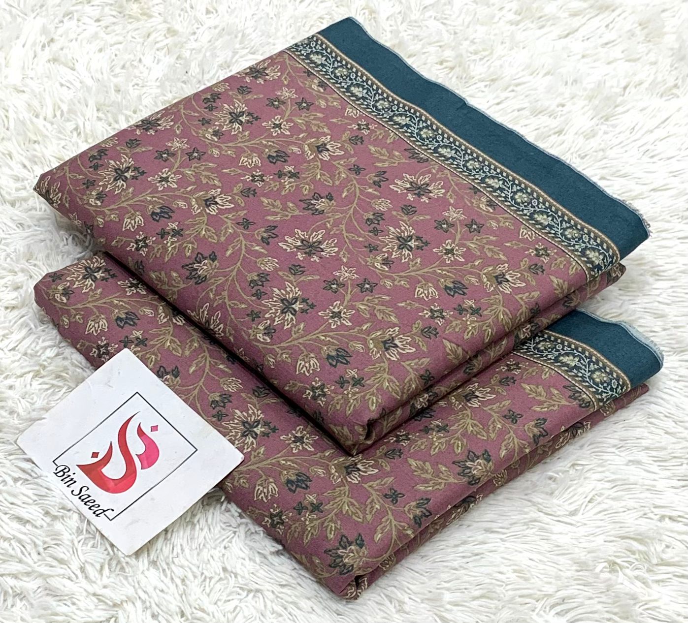 Bin Saeed Original Allover Printed Lawn 2 Piece Suit – Printed Shirt & Printed Trouser